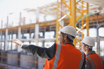 new construction men with hardhats