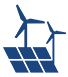 solar panel and wind icon