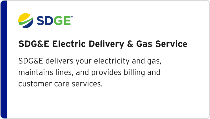 SDG&E Electric Delivery & Gas Service