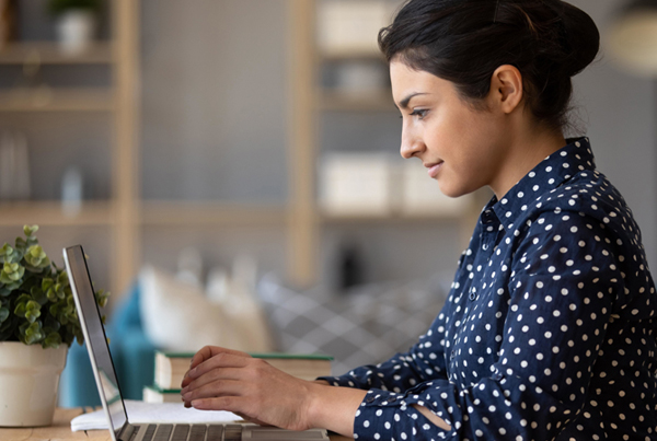 woman with laptop